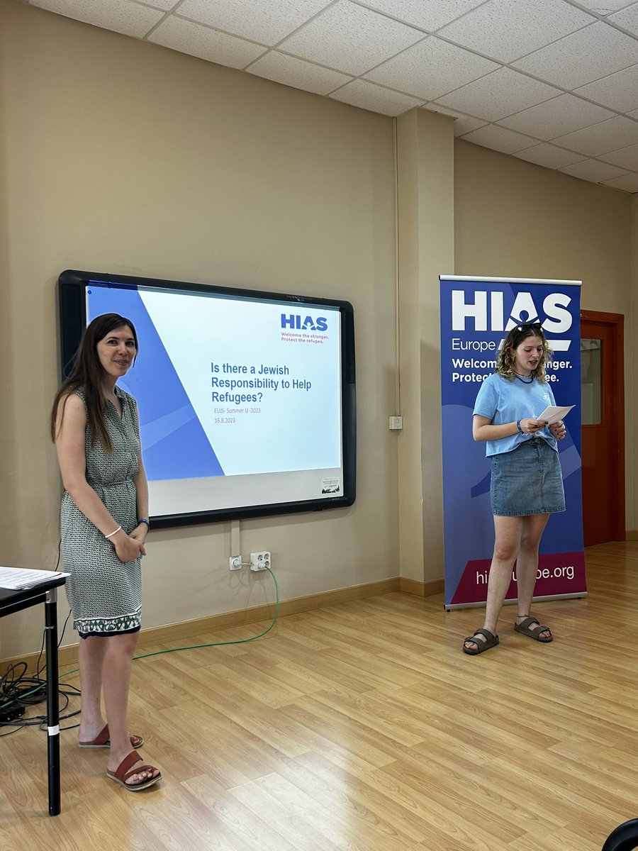 📣 We’re at the @HiasEurope session about solidarity with refugees, and whether helping refugees is a Jewish responsibility. 🤝 Welcoming people fleeing oppression is a fundamental Jewish value, and we’re taking action to call for #SafePassage.
