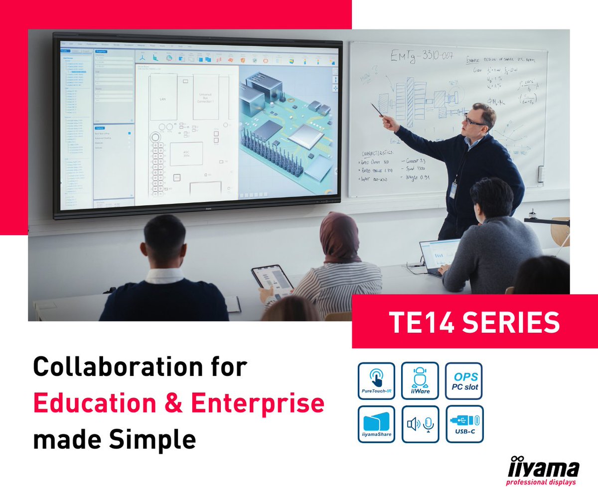 Educational institutions and businesses are striving to provide high-performance, reliable, and flexible collaborative solutions, #iiyama presents the TE14 SERIES, supporting #educators and #entrepreneurs in all stages of their growth. 🚀
#avindustry #professionaldisplays #avpros