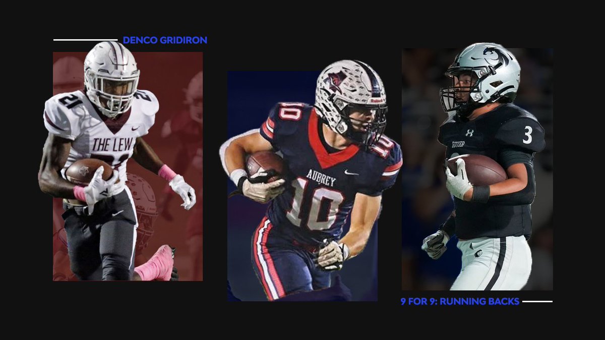 Take 2: We take a look at the Top 9 RBs in the #DenCoGridiron area as we close in on the #txhsfb season opener. @AubreyRecruit | @LHSFball | @DentonGuyer_FB | @BengalLifestyle | @LSHS_FBRecruits | @PCAAthletics | @recruitLD | @sangerindianFB dencogridiron.com/9-for-9-runnin…
