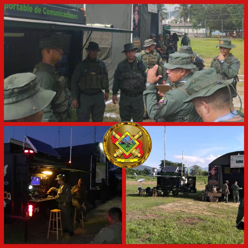 Desde el Fuerte Paramacay, Edo Carabobo la 43 BAC "Gran Mariscal de Ayacucho Antonio José de Sucre" dice presente en el Ejercicio de Comunicaciones "G/J. José Tadeo Monagas", con el fin de ilustrar al Personal Militar en el empleo de las Comunicaciones. 
#Somos43bac.