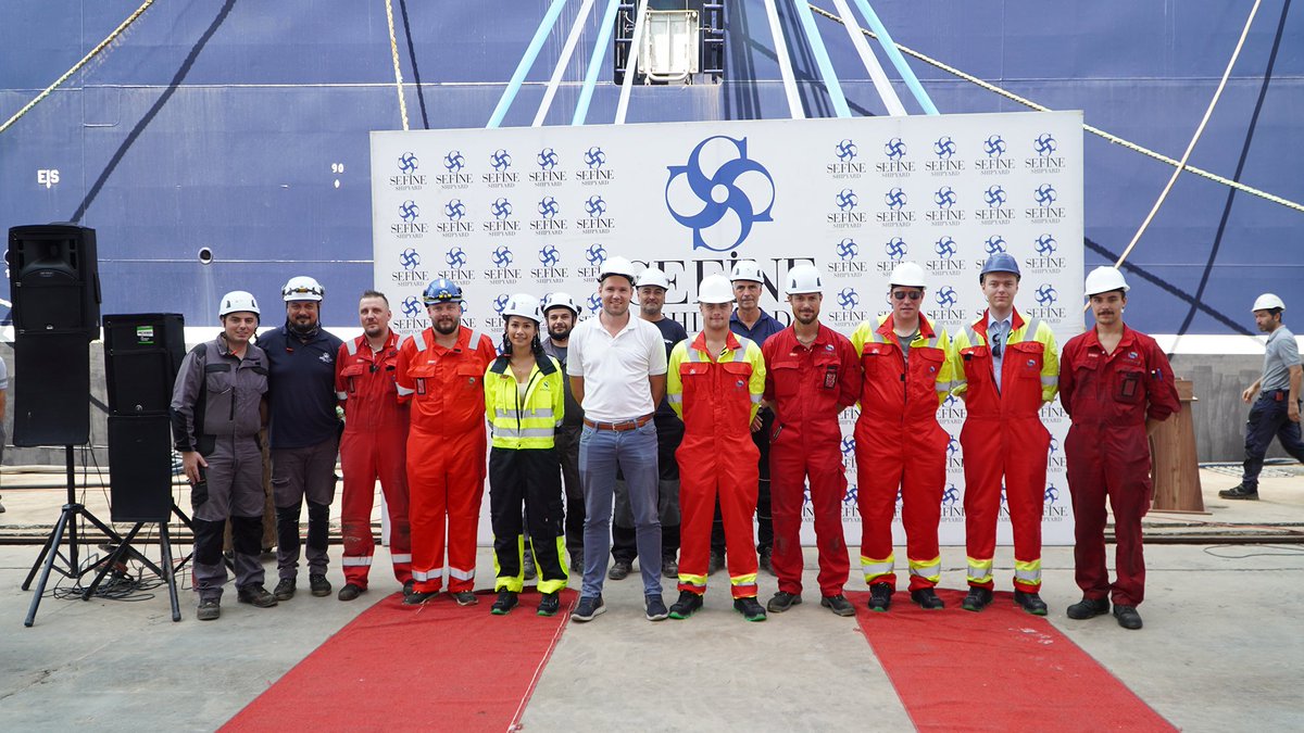 sefineofficial's tweet photo. As Sefine Shipyard, we sailed our 52nd newly built vessel to Norway
We are also planning to deliver the sister of this vessel whose name is Ronja Boroy shortly.
#sefineshipyard #solvtrans #ronjaheroy #deliveryceremony #newbuilding #launching #livefishcarrier #sefine https://t.co/qTJ4bQt59a