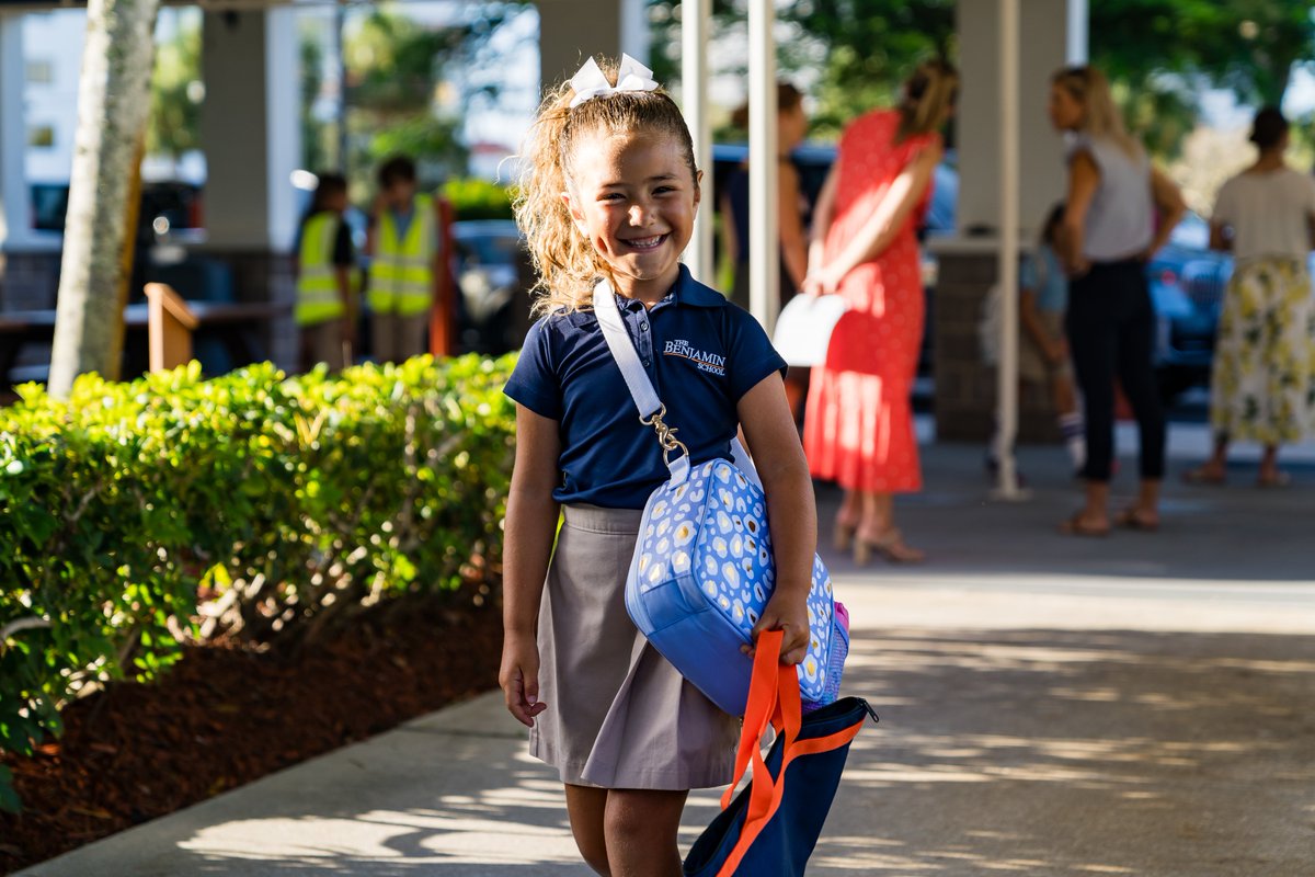 BenjaminBucs's tweet photo. The beaming smiles of our students during drop-off warms our hearts! Here's to a year brimming with laughter, growth, and indelible moments. #BucsAreBack https://t.co/VPzyXHpRzn
