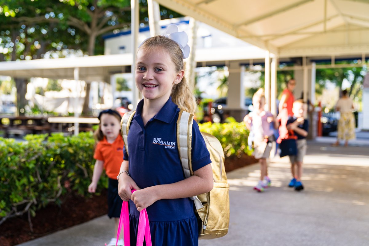 BenjaminBucs's tweet photo. The beaming smiles of our students during drop-off warms our hearts! Here's to a year brimming with laughter, growth, and indelible moments. #BucsAreBack https://t.co/VPzyXHpRzn