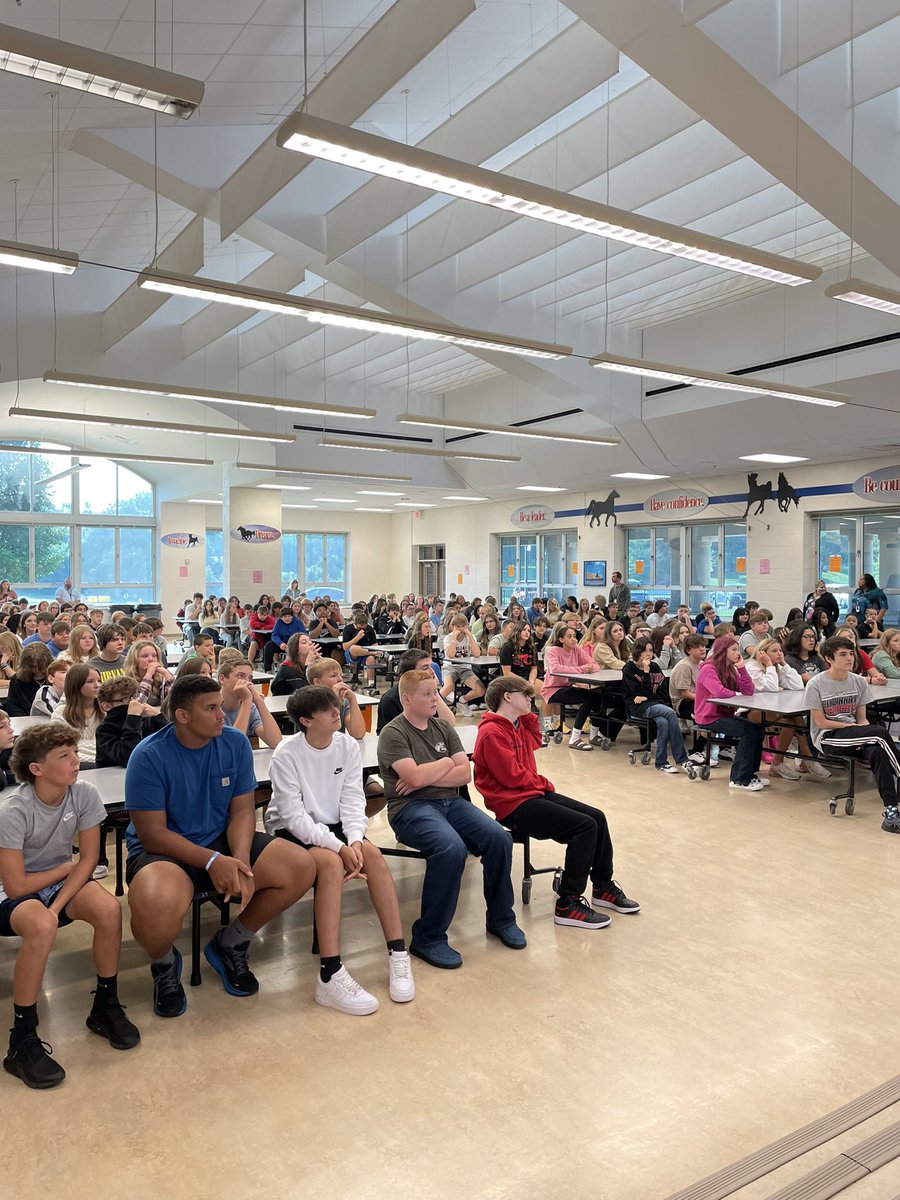 TwenhofelMS's tweet photo. Setting the bar high with this amazing group of leaders. Going over expectations and goals for the year. #bestkidsever #blueribbon https://t.co/A2gfXO1Erd