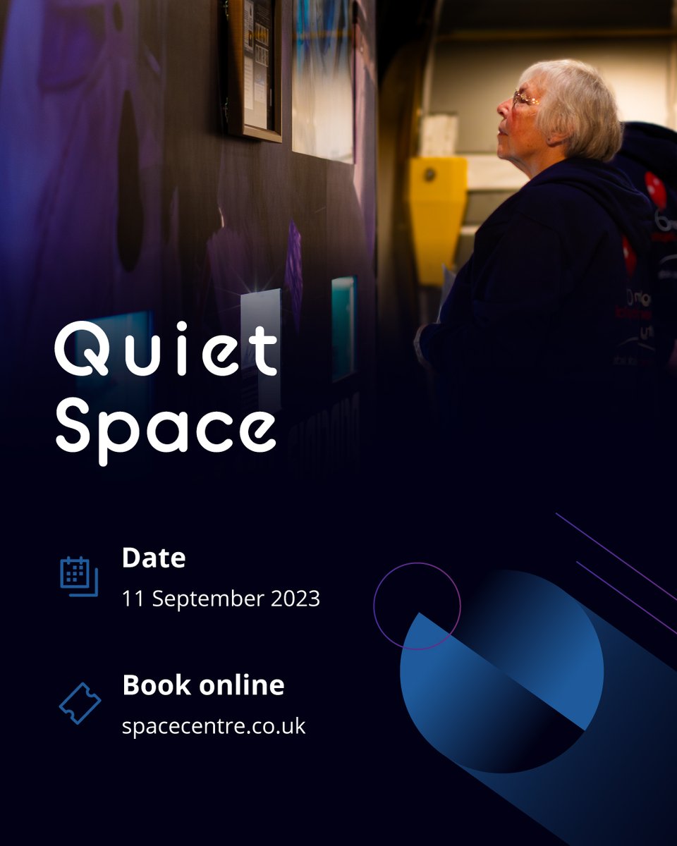 If you're an adult looking to visit the National Space Centre on a quiet day, our 11 September #QuietSpace event is just for you. 🤫🚀

🎟️ Book here: spacecentre.co.uk/whats-on/quiet…