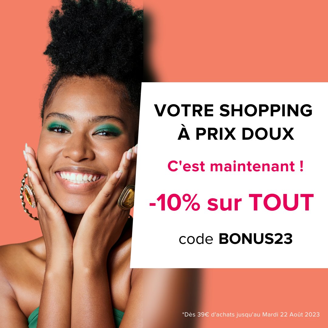 Offre Spéciale sur Diouda.fr ! 🤩
-10% de remise sur toute votre commande dès 39€ d'achats avec le code BONUS23 c'est maintenant ! N'attendez pas pour en profiter.
Valable jusqu'Mardi 22 Août inclus, n'attendez plus pour en profiter !