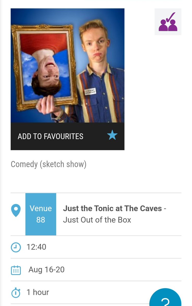 Jack Robertson (@jackrobertson27) on Twitter photo saw the wonderfully silly slick & saucy pair of clowns today @Justthetonic #edfringe23
'FRAMED' <a href="/JackmanAndBones/">Jackman and Bones</a>
A great lunchtime giggle about a very english art heist! Only a few shows left - check 'em out
#comedy #art saw the wonderfully silly slick & saucy pair of clowns today @Justthetonic #edfringe23
'FRAMED' <a href="/JackmanAndBones/">Jackman and Bones</a>
A great lunchtime giggle about a very english art heist! Only a few shows left - check 'em out
#comedy #art