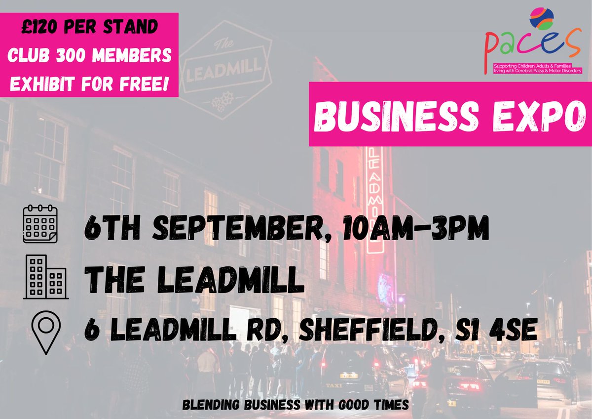 CCF_RachelNunn's tweet photo. Book Your Stand at the @wearePaces Expo. Use the information below to book one of the last remaining few NOW. Email david.hall@pacessheffield.org.uk https://t.co/4Hsgbkueji