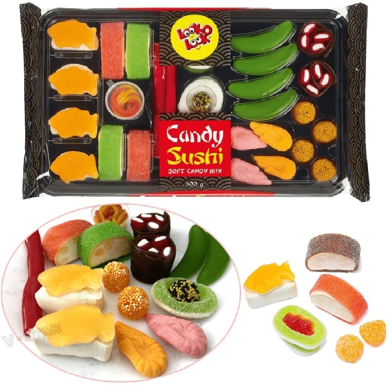 PrestigePamper's tweet image. What's better than Sushi? CANDY SUSHI! 🍣🥢

Our candy sushi  is a unique gift for sushi and sweet lovers alike!

This sweet work of art looks deceptively real at first glance . It contains a mix of marshmallows, foam and fruit gums,, liquorice and sugared jelly balls