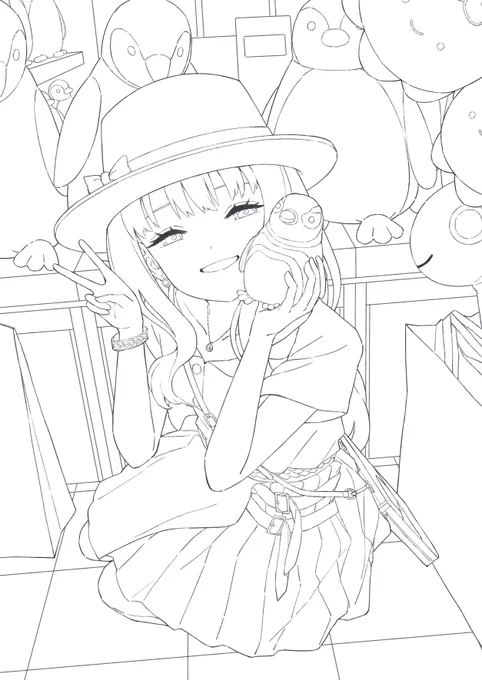 線画?は大変なので描かないほうがいいみたいですよ 