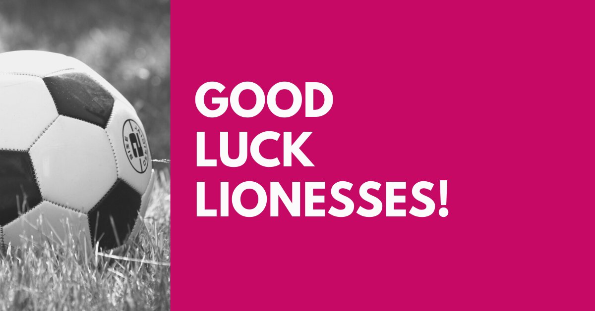 Good luck to the Lionesses in the semi-final today! ⚽