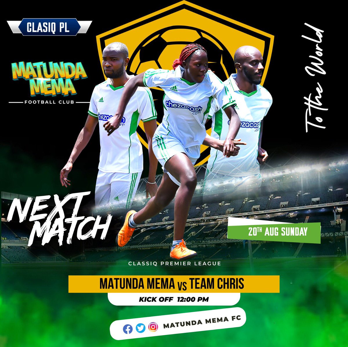 matundamemafc's tweet photo. We battle TeamChris in our next Clasiq Premier League assignment.

Time to pummel them on the pitch and then serve them some fruits off the pitch.

#MatundaMema https://t.co/3rS7SekCcU