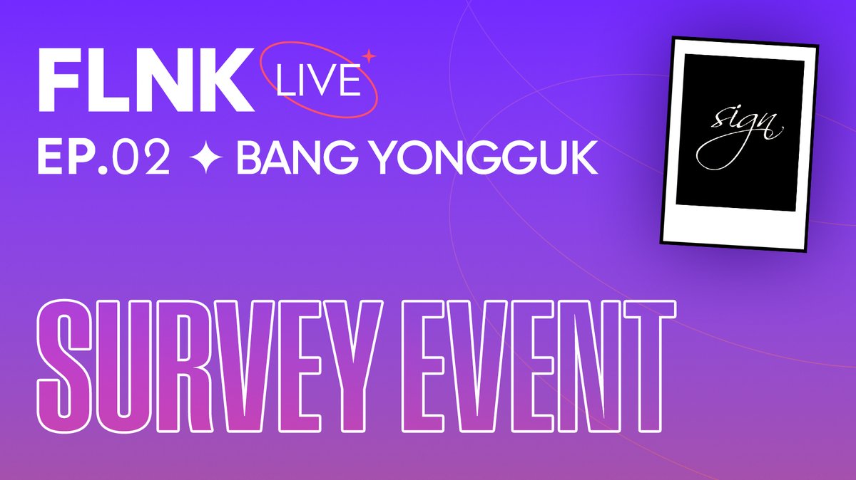 bstageplus's tweet photo. FLNK LIVE Ep.2 방용국
SURVEY EVENT OPEN NOW!

당신의 애정 가득한 아이디어로 만들어지는 FLNK LIVE 🎸
라이브에서 보고 싶은 방용국의 콘텐츠를 직접 기획해서 서베이로 응모해 주세요!
총 5분께 아티스트 방용국의 사인 폴라로이드🎁를 드립니다.

✧ EVENT DATE : ~ 2023. 08. 20 (SUN) 23:59 KST
▶ https://t.co/vmPIwBXT52
