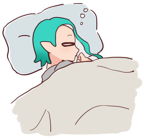 インクリング ,イカガール(スプラトゥーン) 「こそこそ描いてたイカちゃんらくがき 」|アサツミ ヒロイのイラスト
