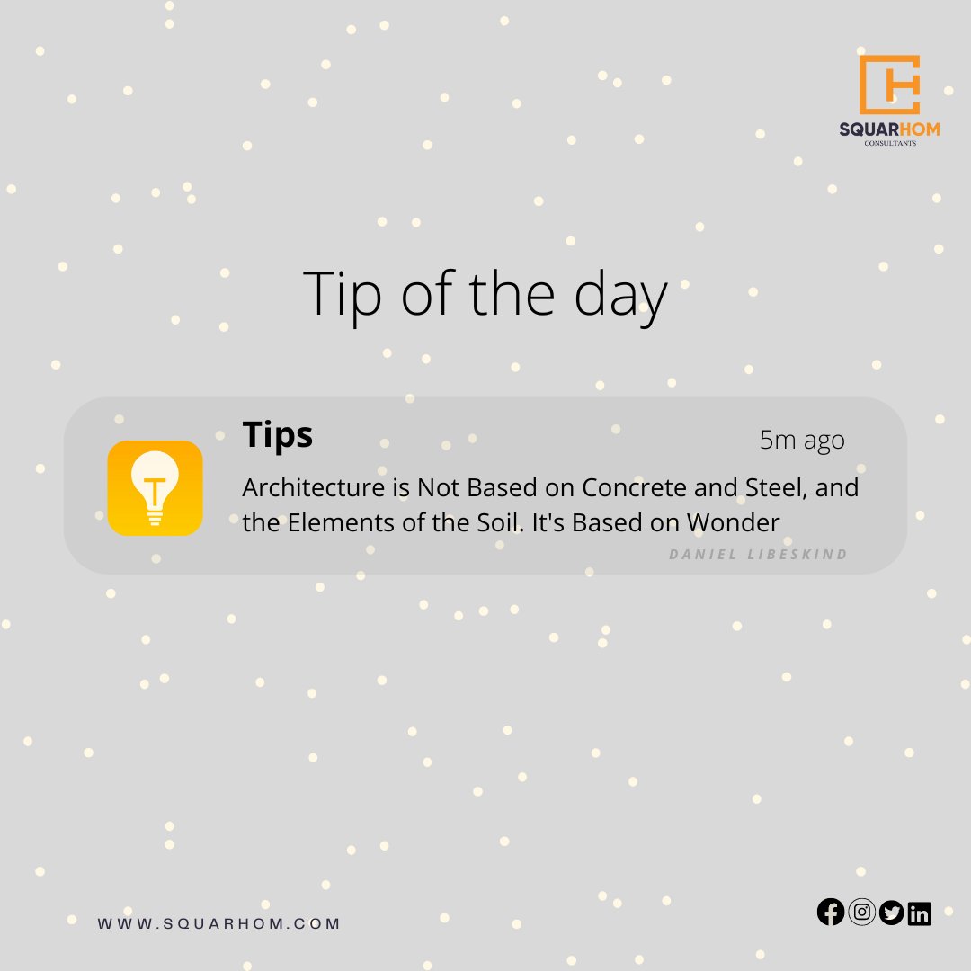 SquarHomIsb's tweet image. Unlocking Architectural Excellence: Expert Tips to Elevate Your Designs. Discover insightful advice from renowned architects. #ArchitectureTips #DesignExcellence #ArchitectsWisdom #SquarhoTip