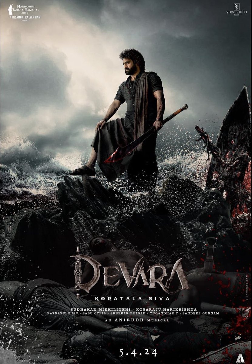 ndtvgoodtimes's tweet photo. #Devara new poster featuring #JRNTR & #JanhviKapoor Out now!
How excited are you for this? 🔥
Releasing on 5 April
@janhvikapoorr @tarak9999 #SaifAliKhan #DevaraPoster #Entertainment @JanhviFan @janhvifantweet @JrNTRDevotees @JrNTRFanGirls @JrNTR_Team https://t.co/BzJTI1LBtB