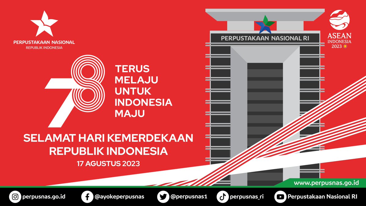 perpusnas1's tweet photo. #sahabatperpusnas
Tepat hari ini, Bangsa Indonesia merayakan hari kemerdekaan ke-78. Kemerdekaan adalah anugerah besar dari Tuhan melalui pengorbanan dan perjuangan para pahlawan. Mari kita bersatu melanjutkan perjuangan para pahlawan, untuk Indonesia lebih maju" https://t.co/SE4vuIV3cu