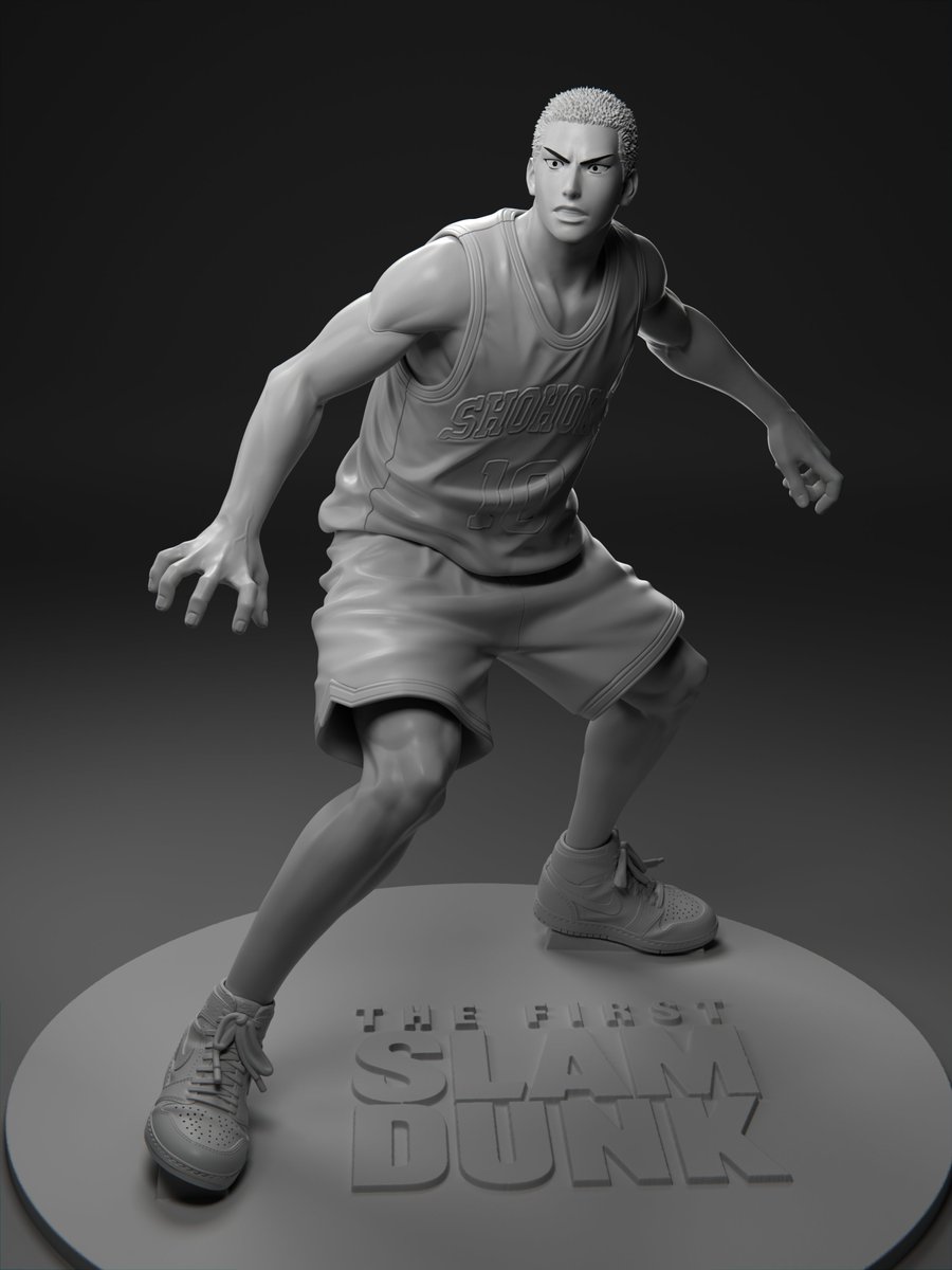 dozelikemud's tweet photo. #THEFIRSTSLAMDUNK 桜木花道（ポスターver）
これを作りたいが為にzbrushを勉強し、長い道のりでしたが漸く完成しました！あとの４人も引き続き頑張るぞ！
 #zbrush #blender https://t.co/PJJ9GyX1KX
