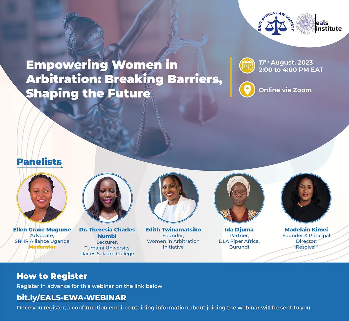 It's time to celebrate the power of women in #Arbitration! Unleash your potential in #Arbitration and join our exciting webinar tomorrow. We're breaking barriers and opening doors! Secure your spot today and let's pave the way together! 💼

Register here : bit.ly/EALS-EWA-WEBIN…