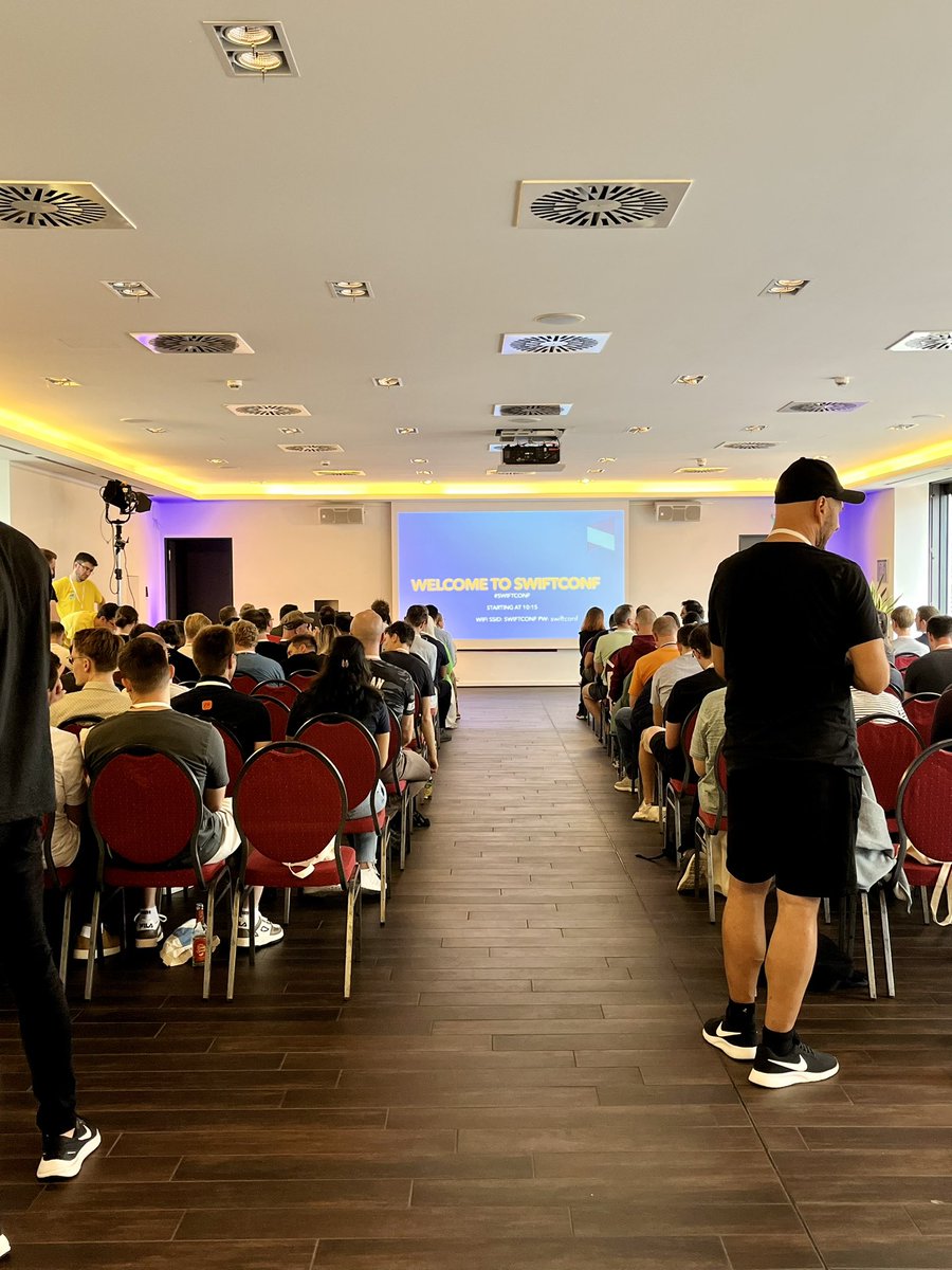 SwiftConf's tweet image. Starting SwiftConf 2023 with an amazing, funny &amp;amp; insightful talk from @zamzampooya! 🚀❤️ #swiftconf #swiftui #techtalks