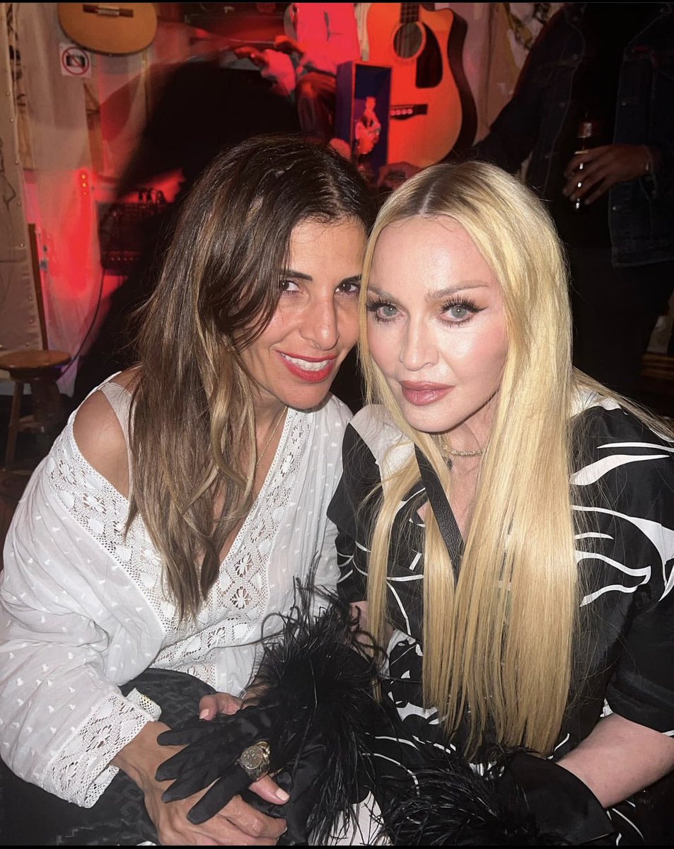Haters: Madonna looks botched and ugly
Madonna: yesterday with her bestie in unprocessed photo