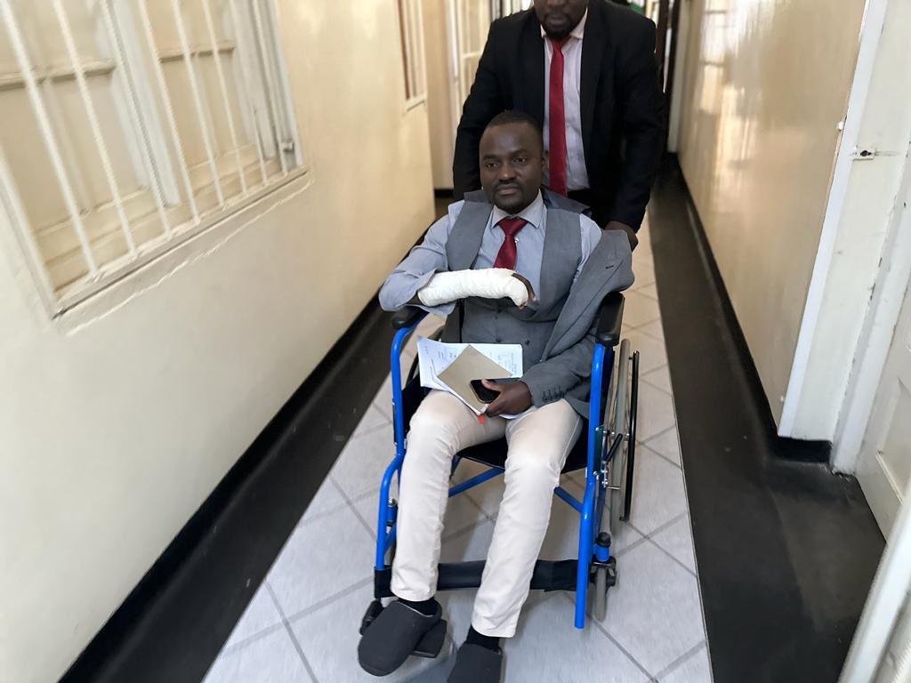 bamujm's tweet image. Determined and Resolute, @obeyshava1 is wheeled into court to argue the Voter’s Roll challenge… with less than a week before the election, no amount of judicial rigging (read reasoning if you want) can legitimately conclude that such a challenge is not urgent
