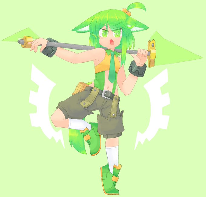 【新作】風精霊フィースちゃん
甘い物好きボーイッシュ。腰バッグには飴ちゃんが入ってる。 