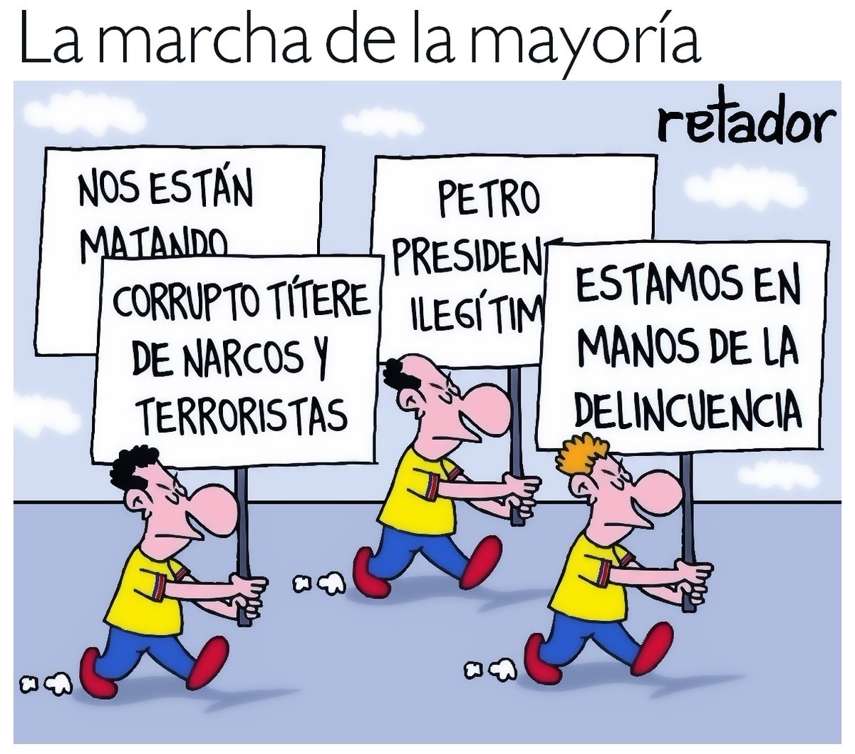 Rettador's tweet image. Masacres, asesinatos de líderes sociales, policías y militares. Escándalos de corrupción, abuso de poder, y nepotismo.Chuzadas y persecución a la prensa y a la oposición. Narcodineros de Nico,Laura,Armando y Yopal. Decrecimiento de la Economía, ineptitud, burocracia y despilfarro