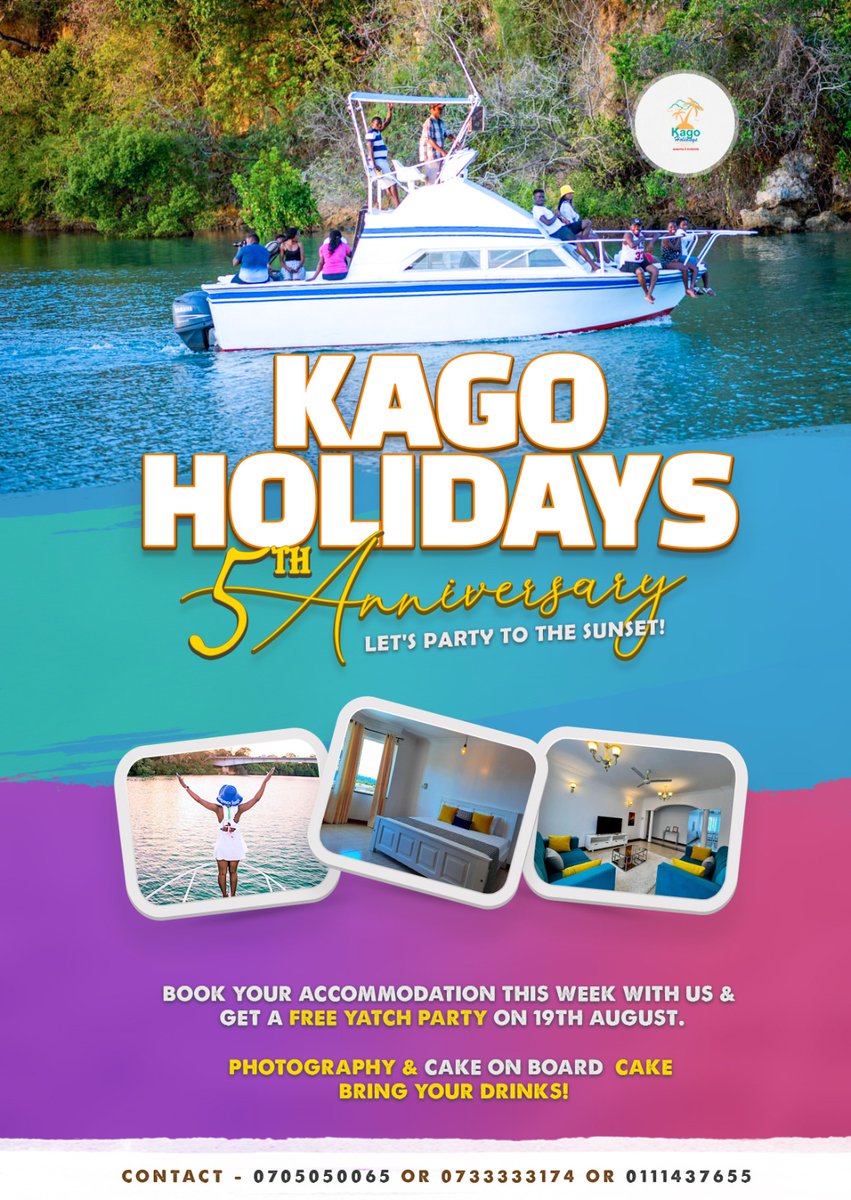 In the spirit  of Chak Achaka (Just start) We budged into the tourism industry with just campus knowledge and street skills but look 5 years down the line. and in Oct Keitan   will be turning  8.

Today <a href="/HolidaysKago/">kago holidays</a>  Celebrates their 5th anniversary! cc <a href="/mwari_wa_kago/">meg_ciku</a>