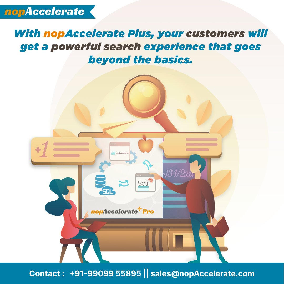 xcellenceit's tweet image. Boost customer search with nopAccelerate Plus for an advanced experience.🔍⬆️

Advanced text analysis for lightning-fast, accurate, and relevant product searche 🎯🤩

Contact us Today : 
+91-99099 55895 | sales@nopaccelerate.com

#eCommerceSolution #AdvancedSearch #BetterSearch