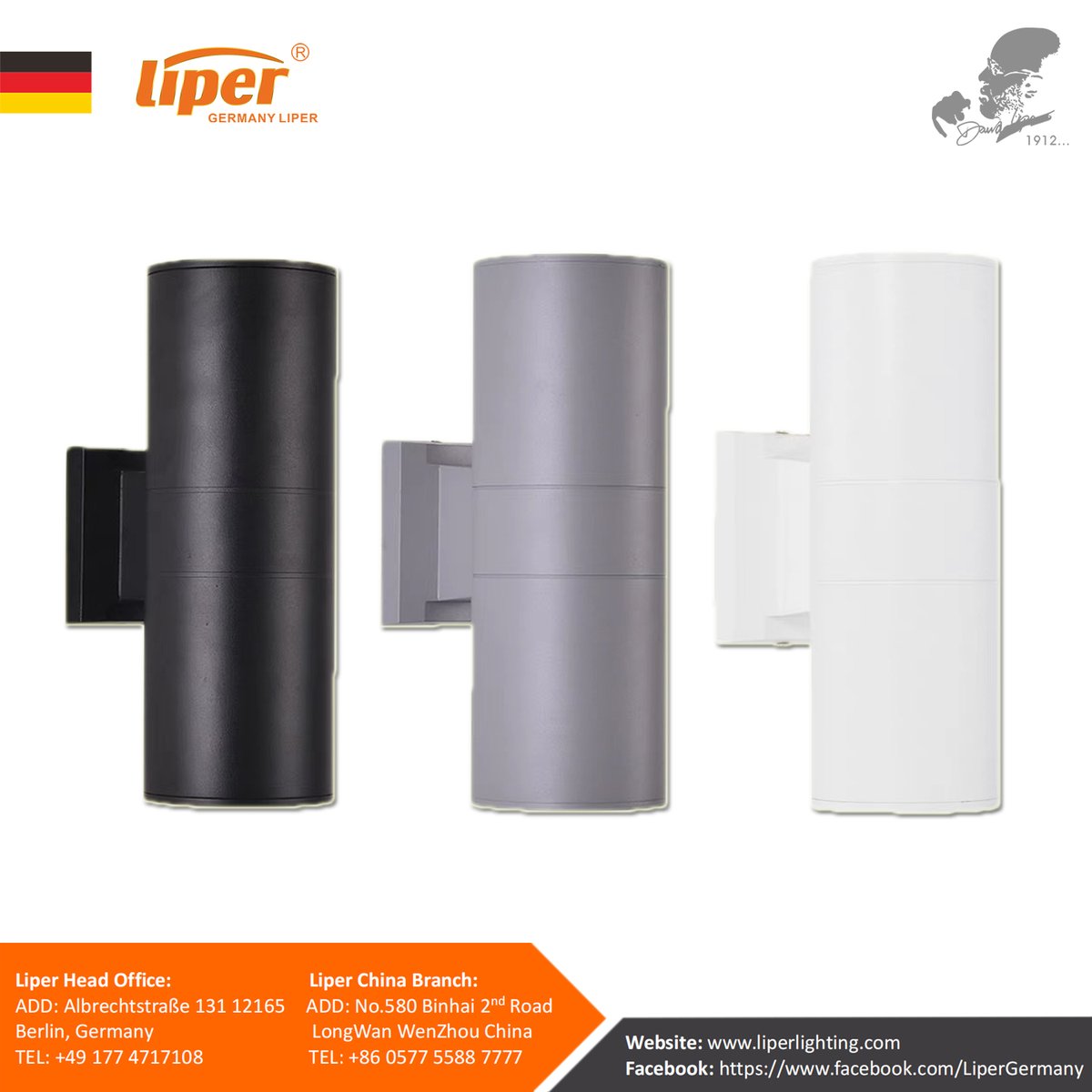 GermanyLiper's tweet photo. Liper new arrival up&down IP65 wall light 📷📷📷 #Liper #walllight
Size: 260*90mm
Power: up and down both 10W
Lamp body color: white/grey/black https://t.co/Oe4Jd6mSXF
