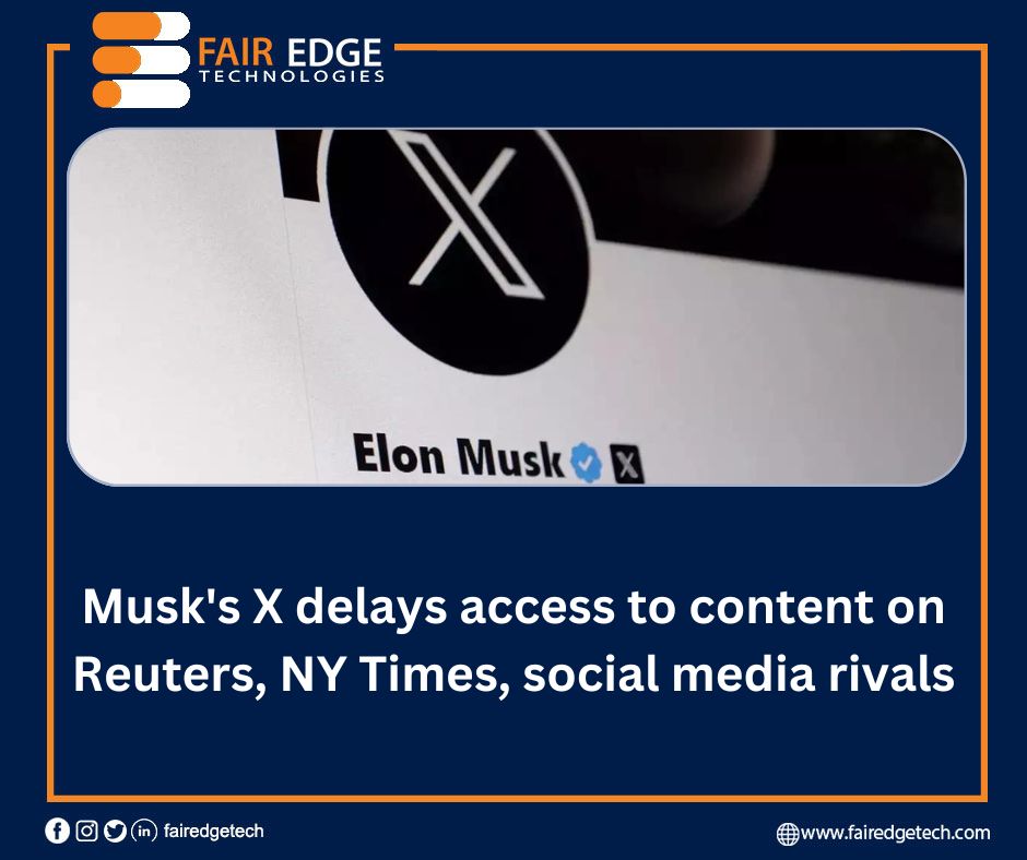 Musk's X delays access to content on Reuters, NY Times, social media rivals #elonmusk #tesla #spacex #nasa #space #bitcoin #motivation #teslamodel #jeffbezos #elon #mars #memes #cryptocurrency