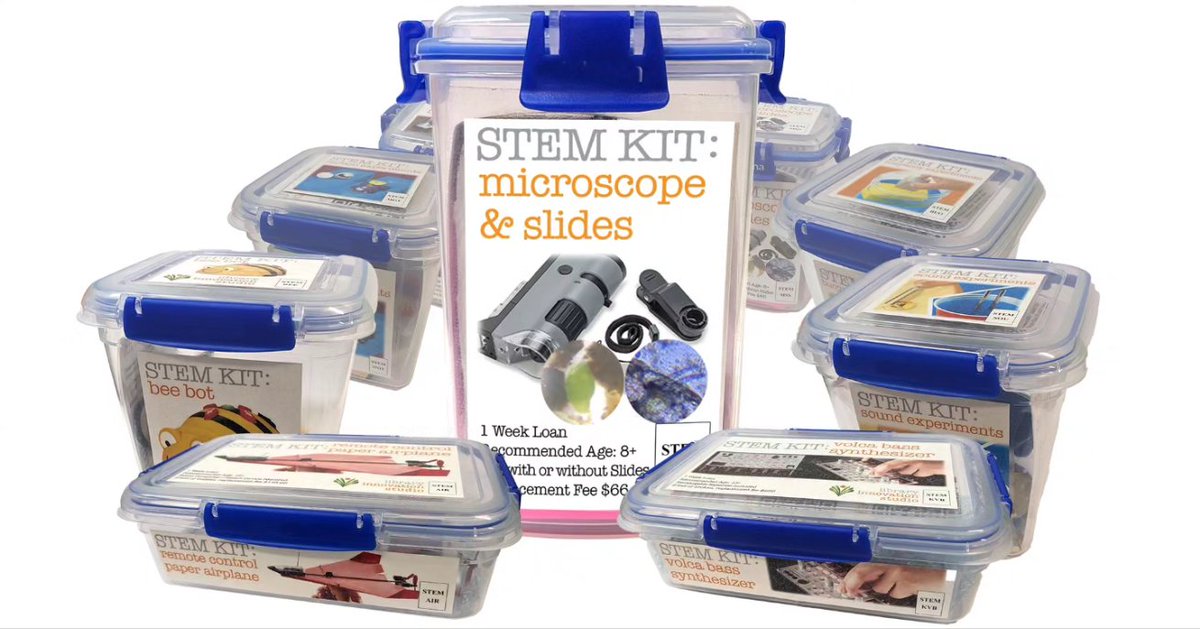 InnovationStew's tweet photo. To celebrate #NationalScienceWeek we've created 180 Stem Kits you can borrow just like a book from CNRL Library branches, with 17 different types of kit including electronics, robotics, microscopes, science experiments - even music synthesizers! https://t.co/msebCN1PTN
#STEMKits https://t.co/XpqpUHdGe5