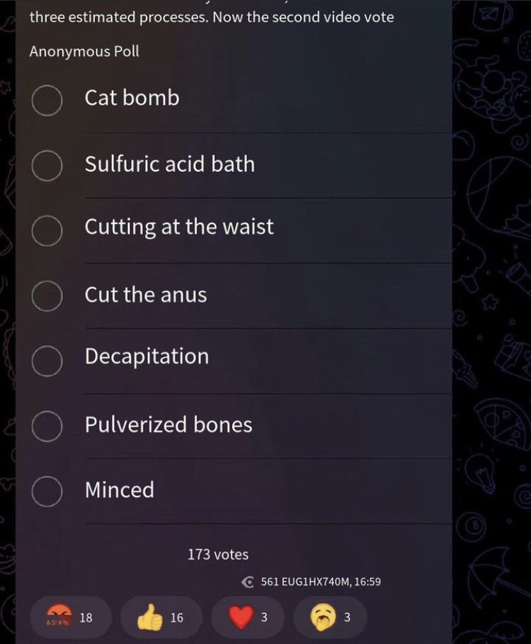 Des groupes chinois sur Telegram partagent et organisent des séances de torture de chats… Tous les jours.
Digne des films Hostel…

Tout est documenté et dénoncé sur instagram par le compte @teletelestory qui appelle à une mobilisation mondiale pour faire cesser ces horreurs.
