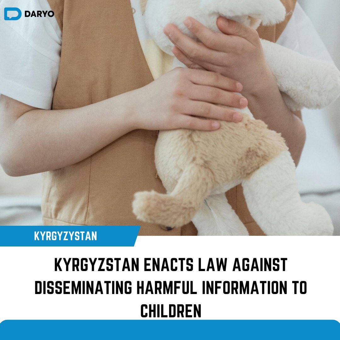 DaryoEng's tweet photo. #Kyrgyzstan enacts #law against #disseminating harmful #information to #children
🇰🇬👩⚖️👧🏻
Kyrgyzstan's President @sadyrzhaparov signed #amendments #prohibiting #media from sharing #harmful information for #children. Critics called it "another #censorship tool."
👉Details — https://t.co/UAOD3p7Zl3