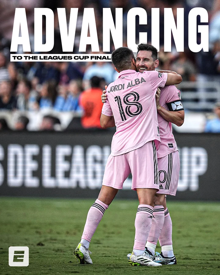 Leo Messi for Inter Miami:

✅ 6 games
✅ 6 wins 
✅ 9 goals 
✅ 1 assist

Inter Miami Advances to Historic First Leagues Cup Final #GOAT