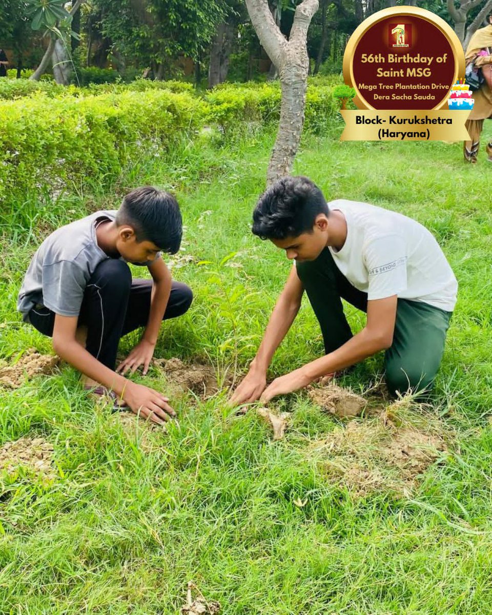 DSSNewsUpdates's tweet image. Our Earth, Our Responsibility.

As citizens of our planet Earth, it is our prime responsibility to serve Mother Earth. To celebrate MSG Bhandara 56th Birthday of GuruJi Saint Dr MSG Insan, volunteers of Dera Sacha Sauda organised mega tree plantation drive in different areas…