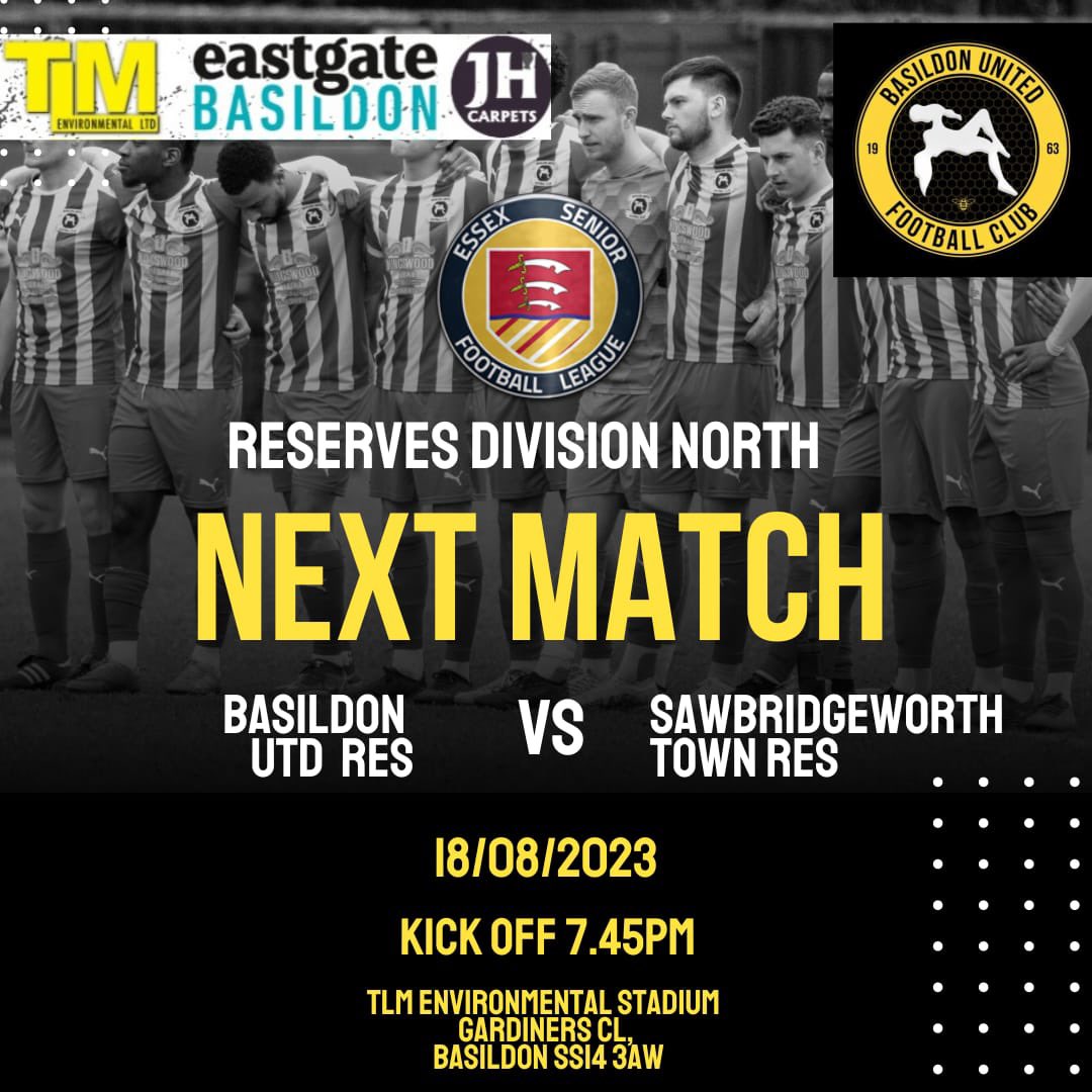 Our <a href="/BasUReserves/">Ex Basildon United Reserves</a> are in action Friday evening, so with us not having a fixture this weekend, it would be great to see all you bees 🐝 fans at the game showing your support. #youngguns ‘FREE ENTRY’