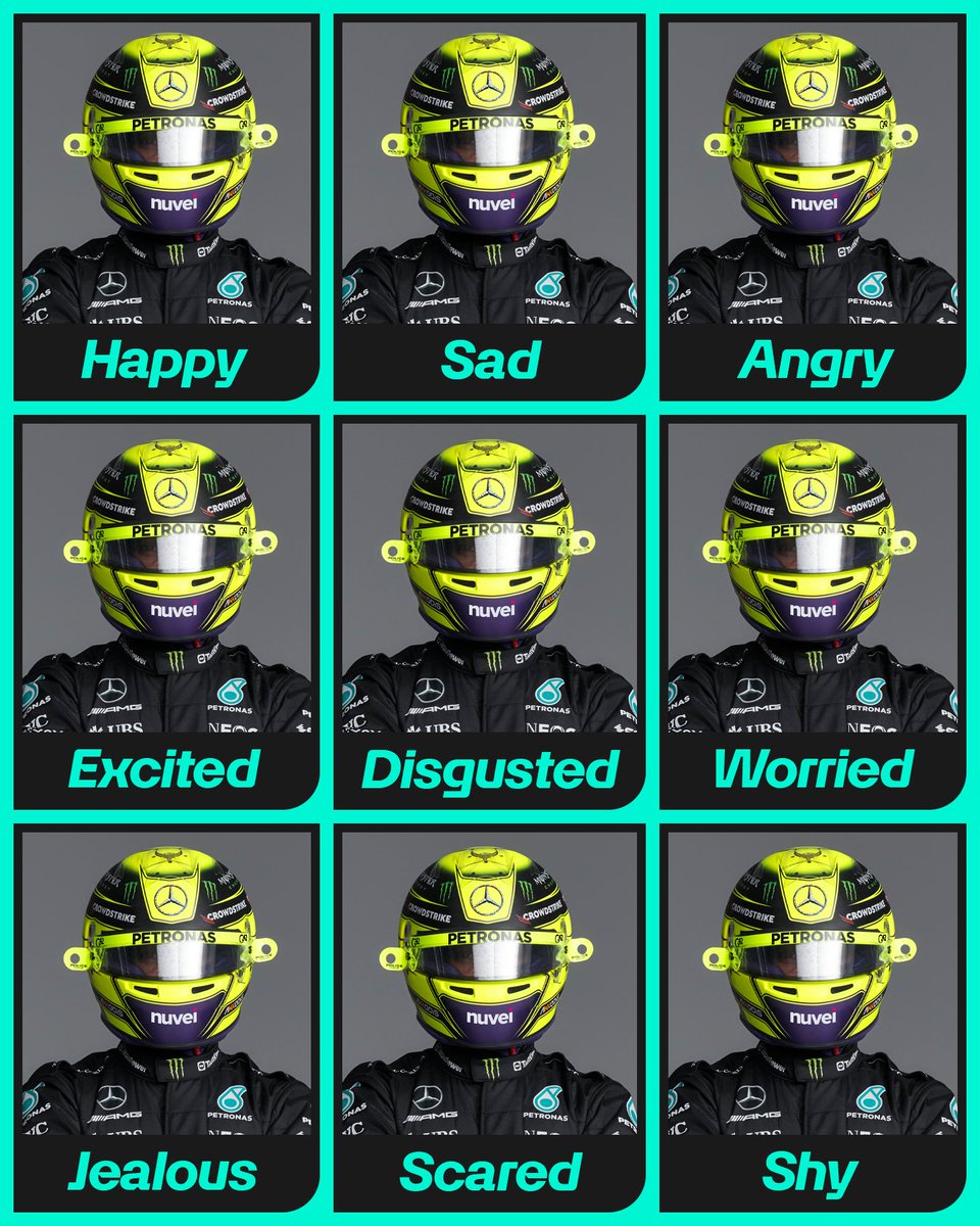 MercedesAMGF1's tweet photo. Which @LewisHamilton are you today... 💭 https://t.co/e731K1KSjz
