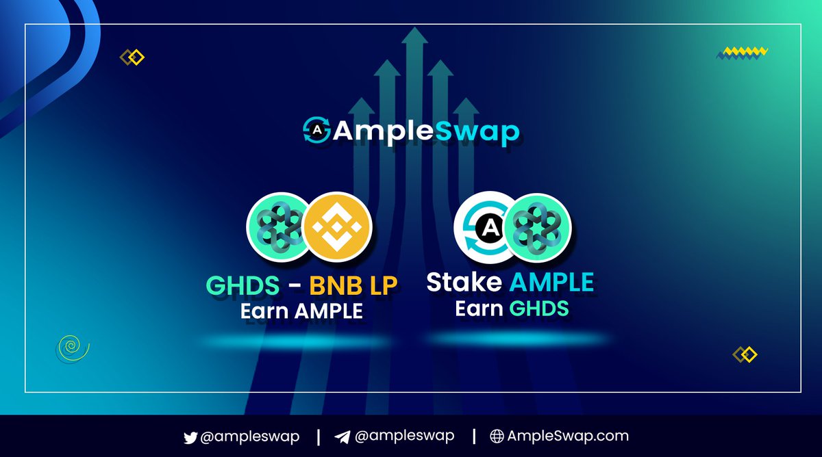 Welcome our new partner @giftedhandsGHD 💎 $GHDS will be officially listed on AmpleSwap.com 💎Stake $GHDS - $BNB LP to earn $AMPLE ampleswap.com/farms Stake $AMPLE to earn $GHDS ampleswap.com/pools Launch date - 16th June23, 11:00 AM UTC Time #AmpleSwap