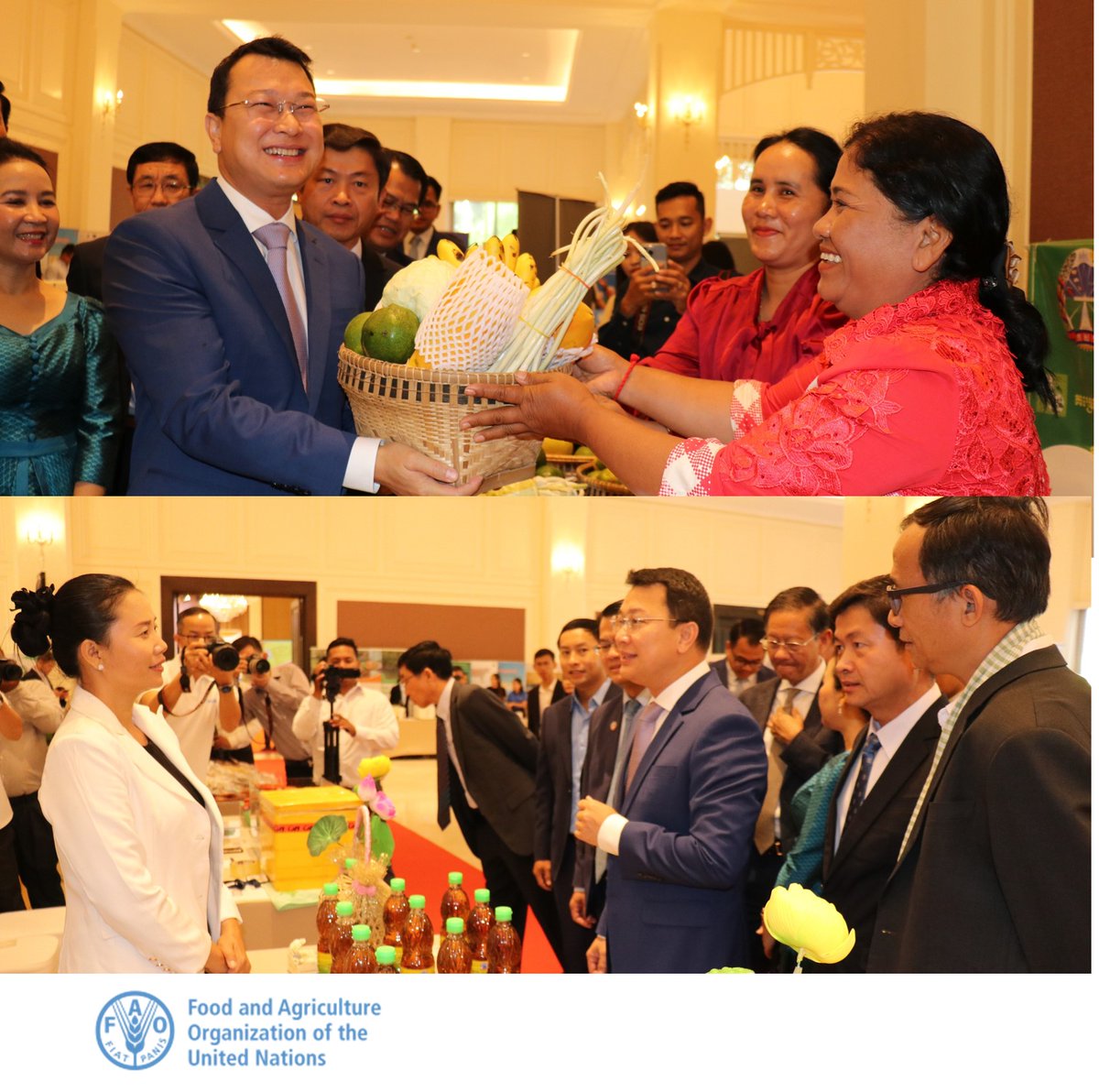 Food safety is everyone's business!

#WorldFoodSafetyDay in #Cambodia kicked off with a showcase to the Minister of Ag, H.E. Dith Tina. 

30 partners from various sectors exhibited their contributions to ensuring food safety throughout the food chain.

#FoodStandardsSaveLives