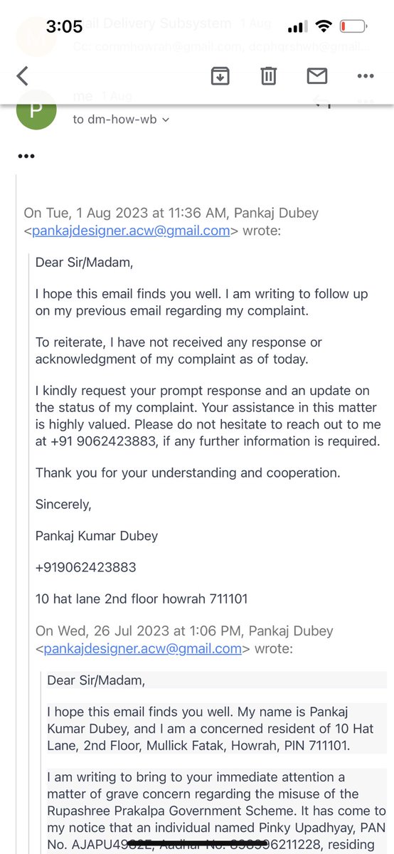dhindorastudio's tweet image. Despite sending 2 emails &amp;amp; filing an RTI, no action taken by authorities on my concern. Respectable officials, please address this issue promptly. @BanglarGorboMB @HowrahMunicipal #AccountabilityNeeded #ActionRequired #rupashreeprakalpa #howrah