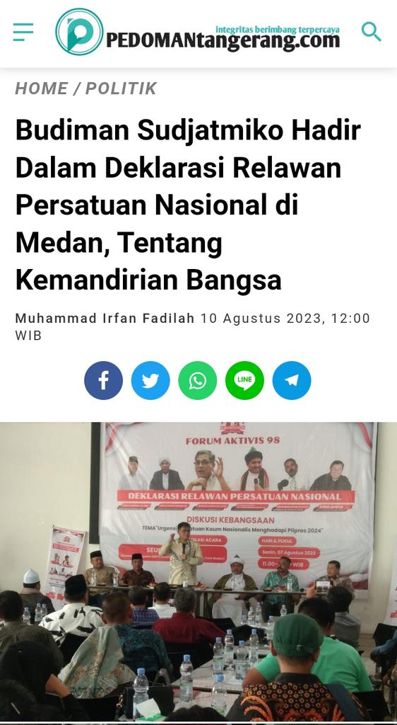 Kenapa <a href="/budimandjatmiko/">Budiman Sudjatmiko (IG: kelasinspirasibudiman)</a> "getol" lakukan konsolidasi untuk persatuan nasional, menyatukan kaum nasionalis?
..
Ingat kembali bagaimana aksi 212. Kubu 4nies akan menghalalkan segala cara untuk kemenangan pemilu 2024.

Penolakan kekalahan kali ini bahkan akan 2x lebih dahsyat.