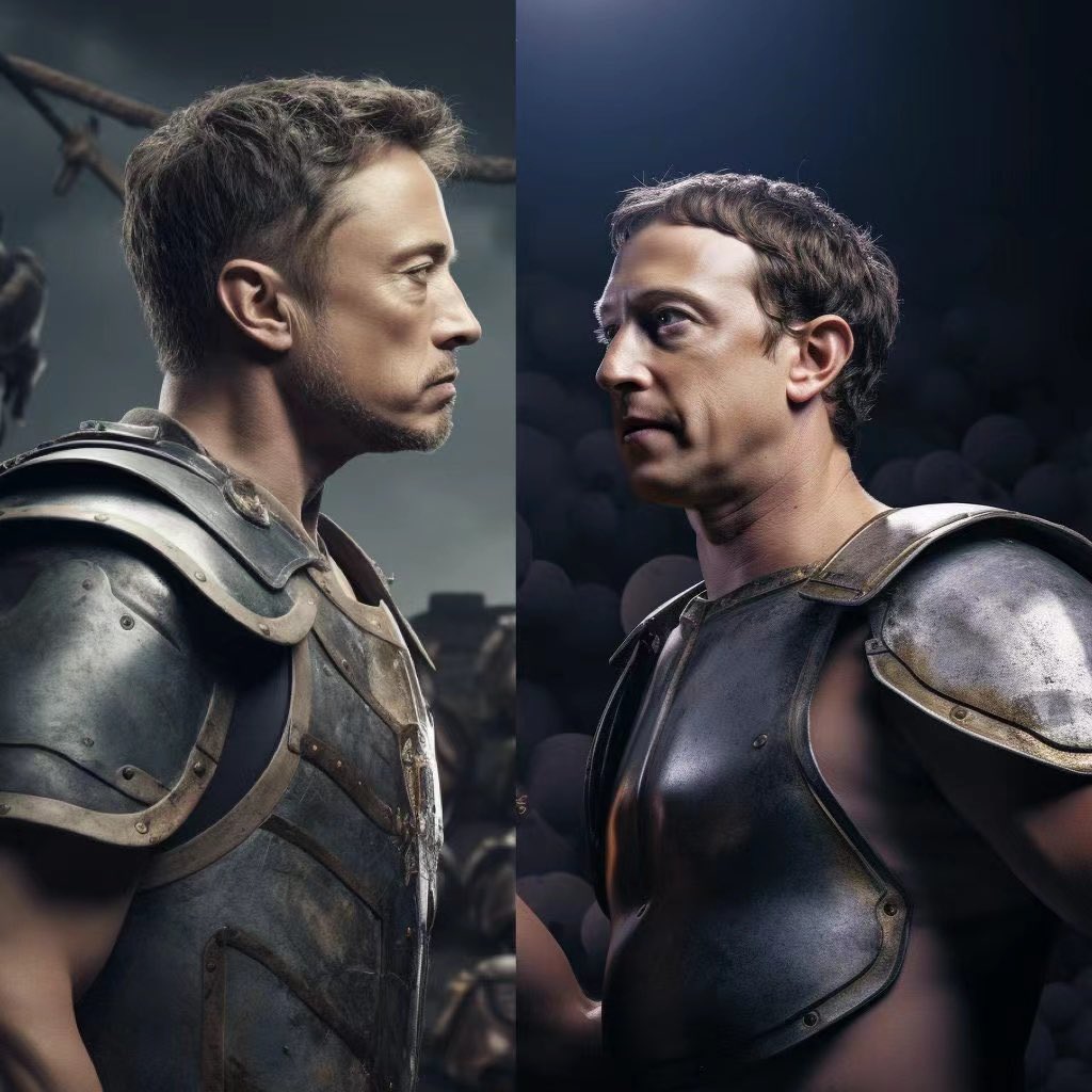 MuskZuckToken's tweet photo. A duel between warriors! https://t.co/LBj1AmWSy4