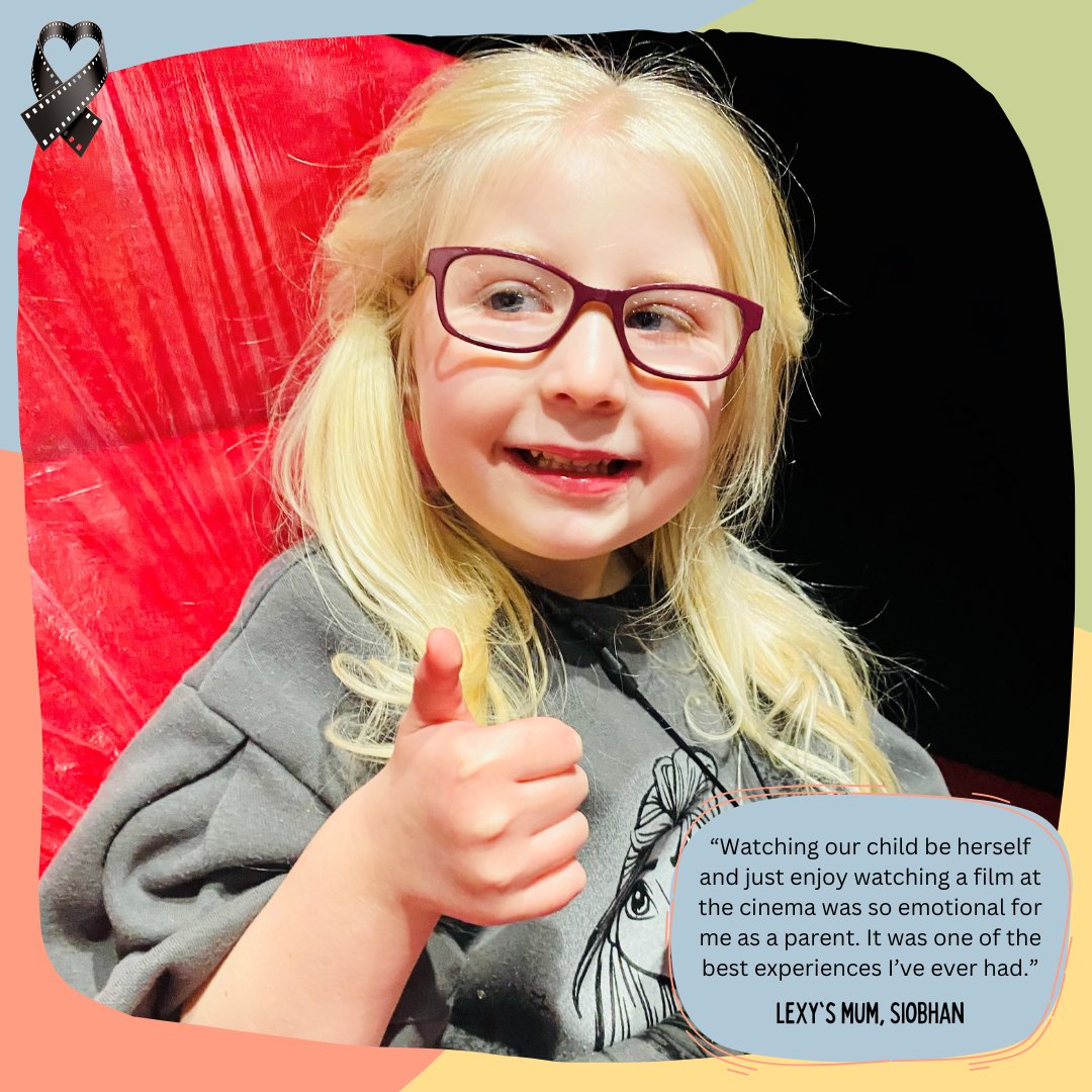 MediCinema's tweet photo. "For us, it’s not about just watching a film; it’s about the whole experience. It’s about being able to have a normal life, just to be like a regular family."  Mum Siobhan tells us how #MediCinema provided a welcoming space for them to enjoy a movie during their visit 🩷 https://t.co/bh9nBt7bUK