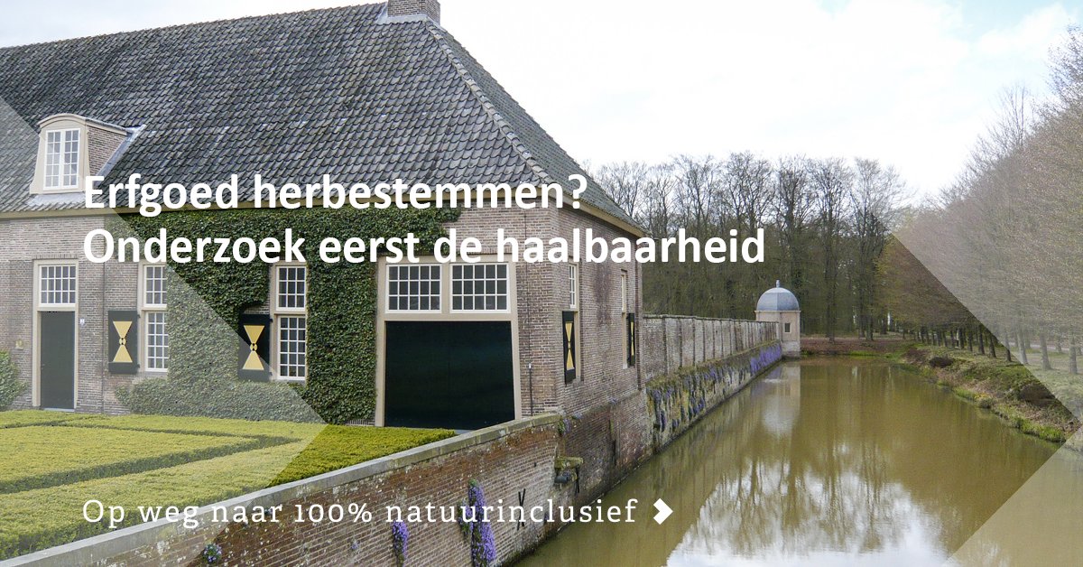 Overweeg je een andere bestemming voor een karakteristiek gebouw of monument? Laat onze adviseurs de mogelijkheden en de haalbaarheid daarvan onderzoeken. Lees: ow.ly/KOsX50PzLtC

#Eelerwoude #opwegnaar #100procent #natuurinclusief #herbestemming #erfgoed