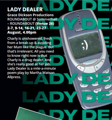 CSSDLondon's tweet image. Lady Dealer, Written by @mwatsonallpress #CSSDEdinburgh #CSSDAlumni