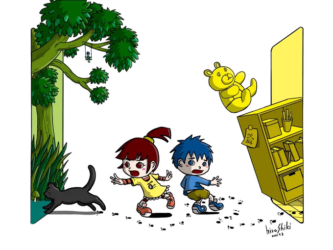 なんとなくストーリーっぽく描いてるイラストです。過去4作あります〜  