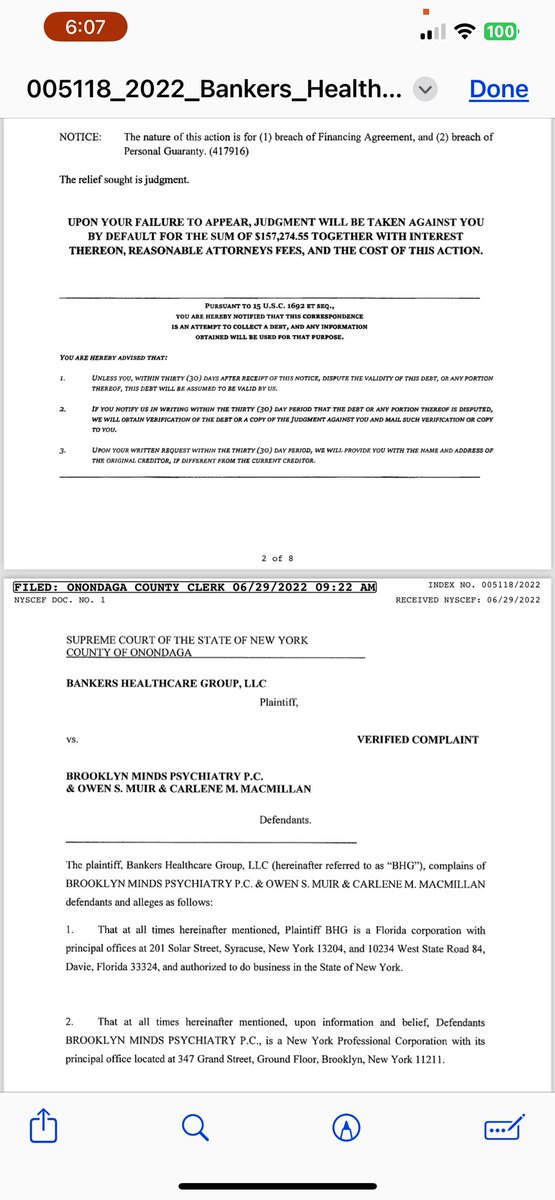 estherkhaddad's tweet photo. The various #lawsuits against #ScottMuirMd and #CarleneMacMillan from #BrooklynMinds all come up when searches are done in the New York State Court records for the above.
There is one is for non payment of rent $157,000+ https://t.co/enZDkdIaty