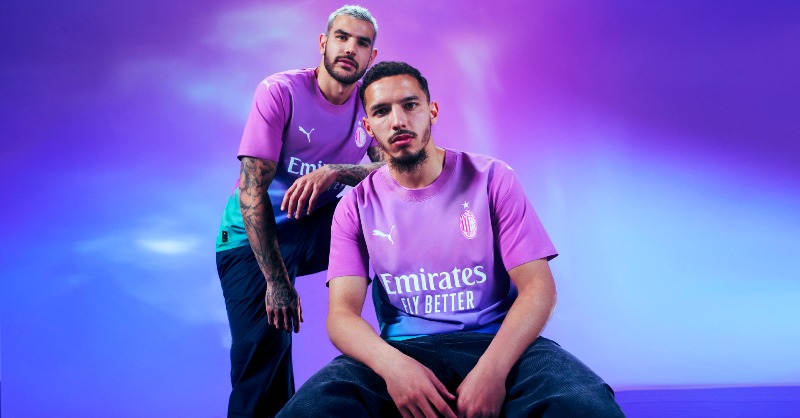 acmilan's tweet photo. Nessuno come Milan 💜💚

The #ACMilan x PUMA Football Third Kit, available now 

#MilanXMilan #SempreMilan